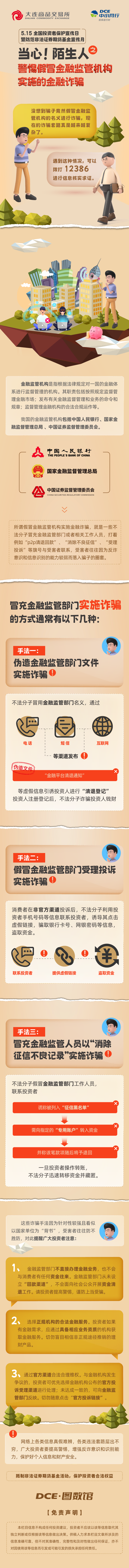 【大商所期货学苑】（二）警惕假冒金融监管机构实施的金融诈骗